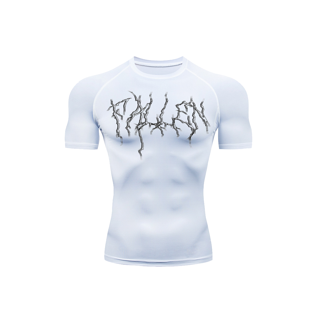 Gothic Logo Compression Shirt - White